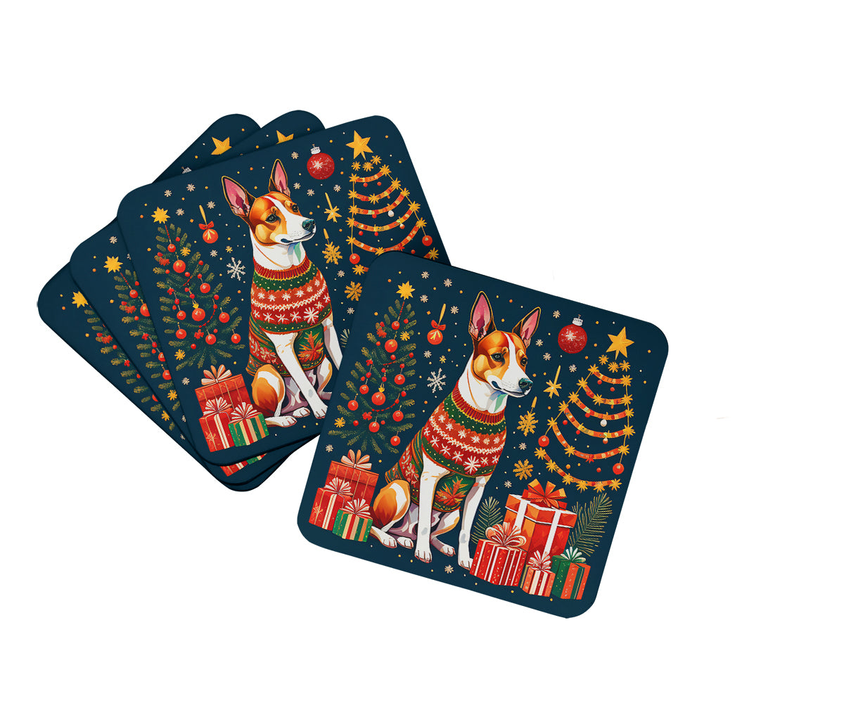 Buy this Basenji Christmas Foam Coasters