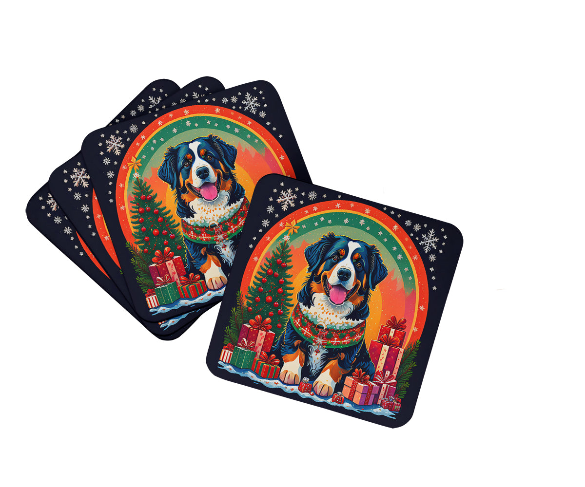 Buy this Bernese Mountain Dog Christmas Foam Coasters