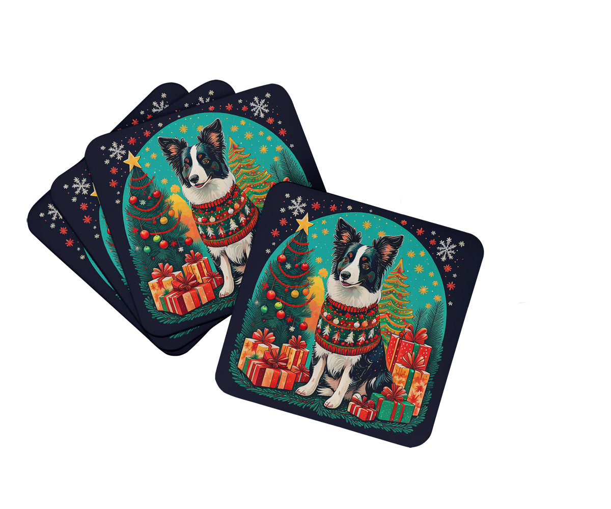 Buy this Border Collie Christmas Foam Coasters