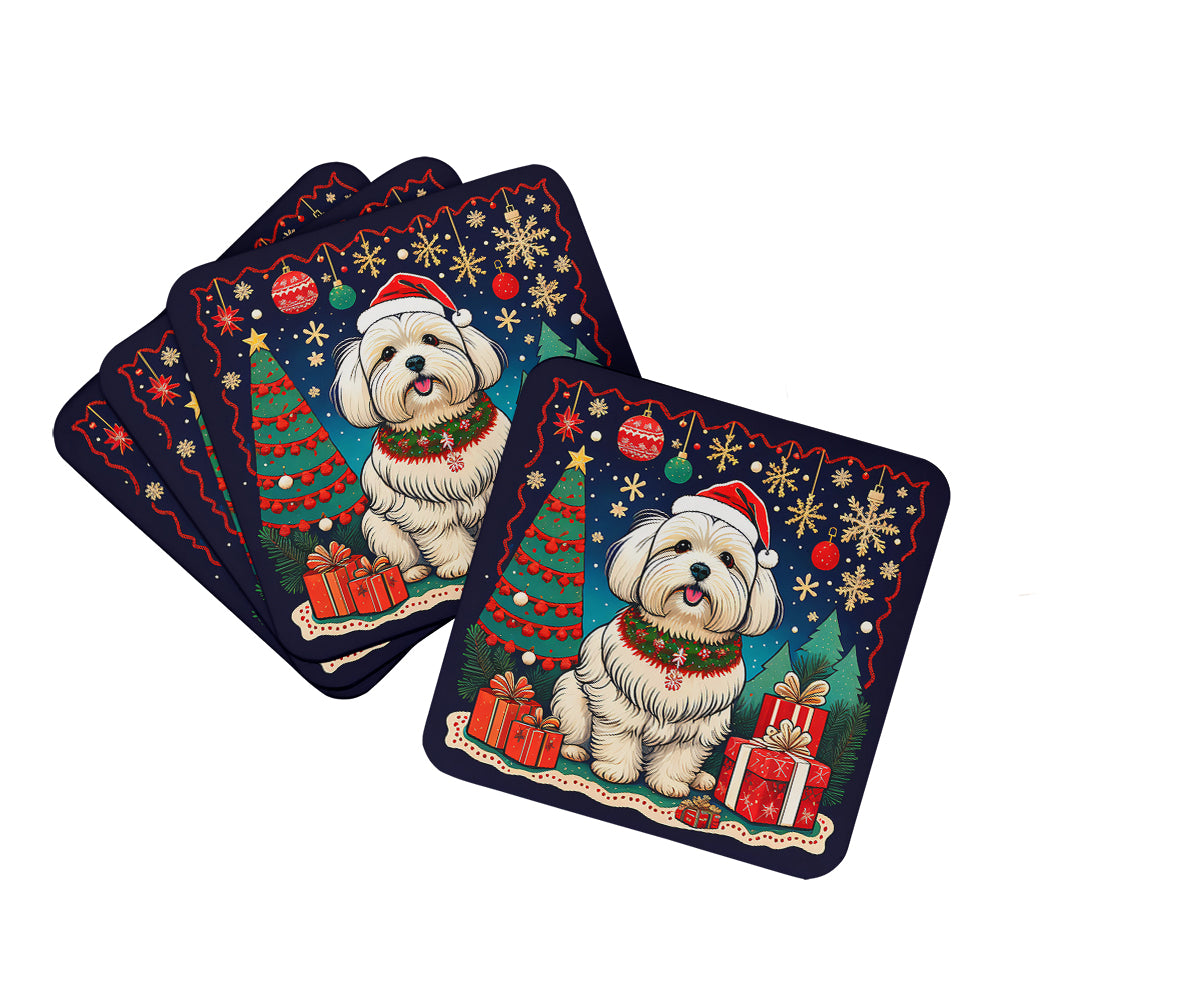 Buy this Coton De Tulear Christmas Foam Coasters