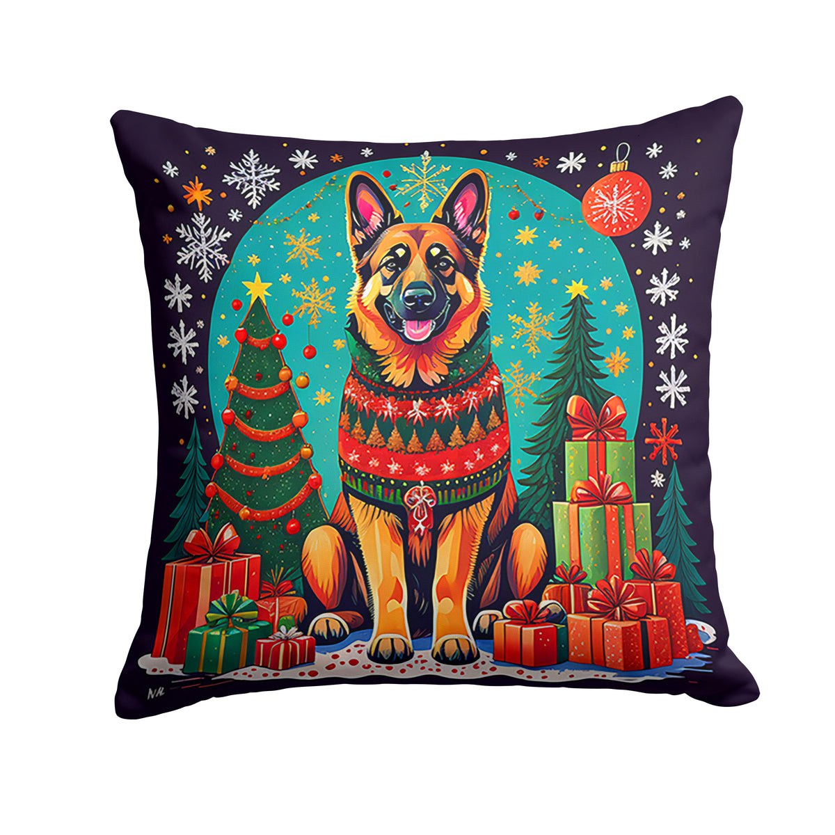 Buy this German Shepherd Christmas Fabric Decorative Pillow