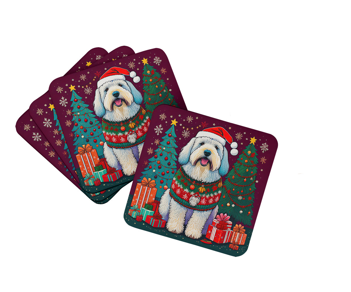 Buy this Old English Sheepdog Christmas Foam Coasters