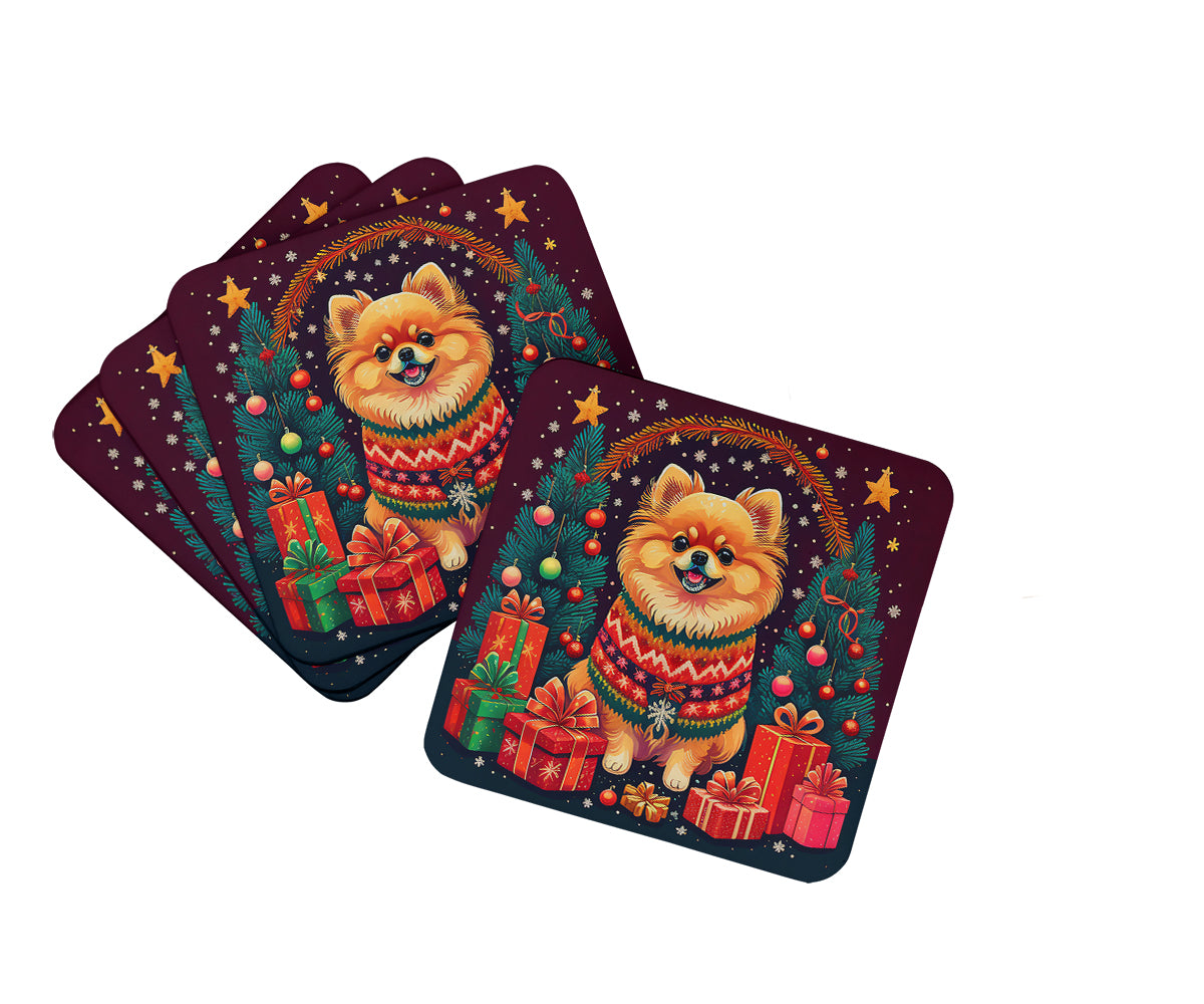 Buy this Pomeranian Christmas Foam Coasters
