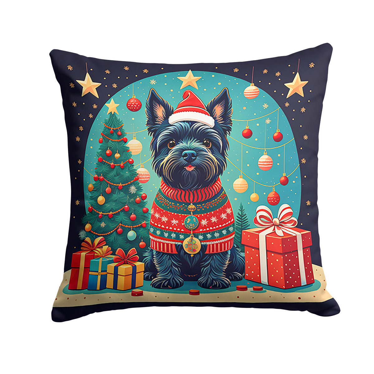 Buy this Scottish Terrier Christmas Fabric Decorative Pillow