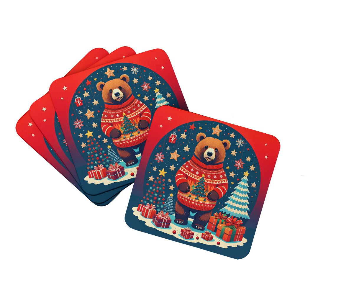 Buy this Bear Christmas Foam Coaster Set of 4