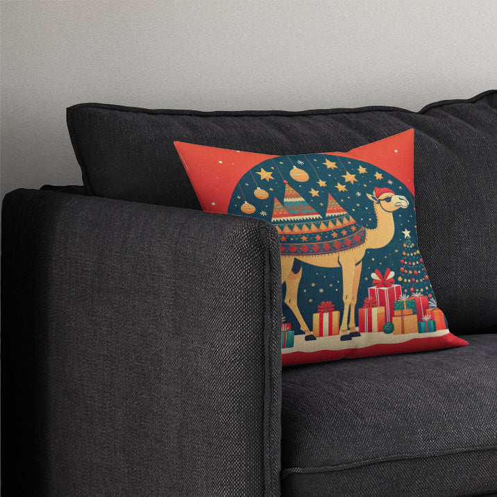 Camel Christmas Fabric Decorative Pillow