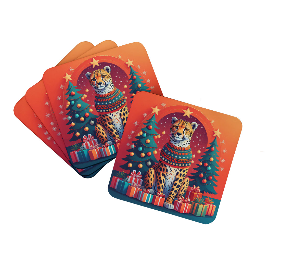 Buy this Cheetah Christmas Foam Coaster Set of 4