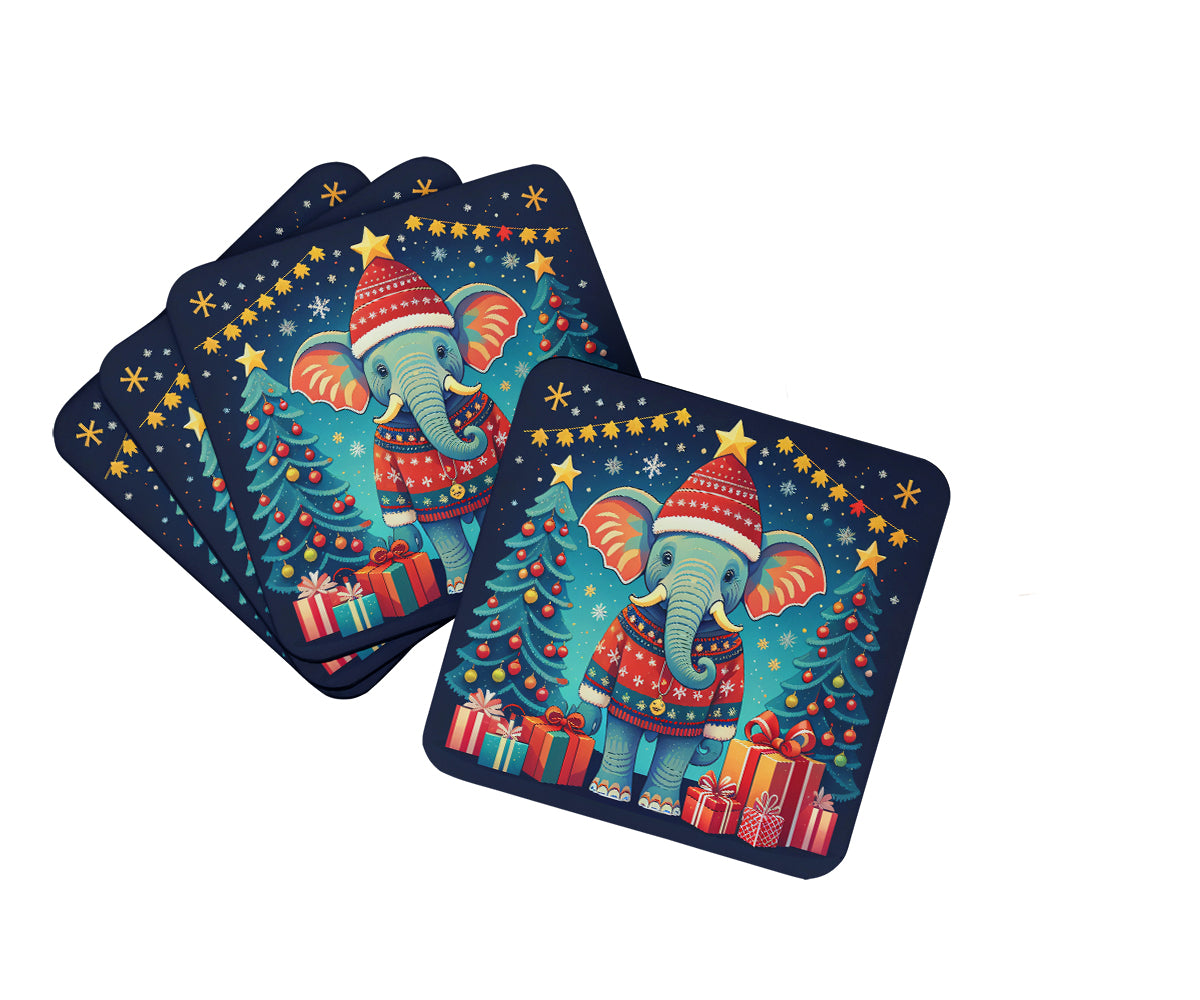 Buy this Elephant Christmas Foam Coaster Set of 4