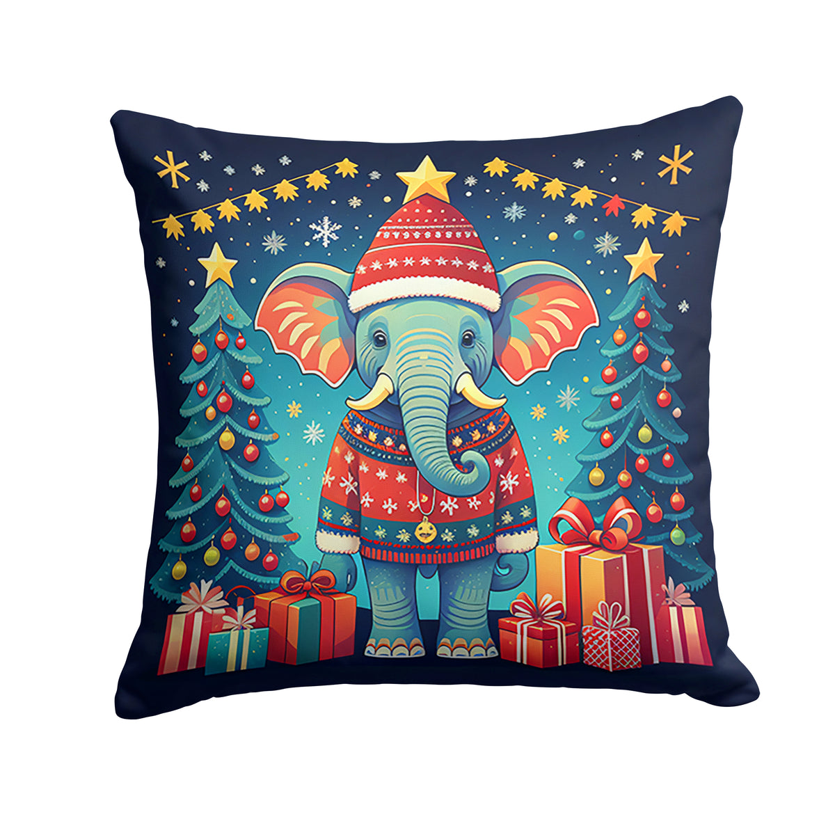 Buy this Elephant Christmas Fabric Decorative Pillow