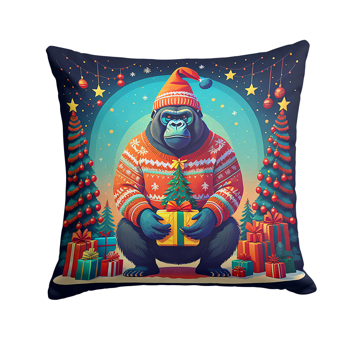 Buy this Gorilla Christmas Fabric Decorative Pillow