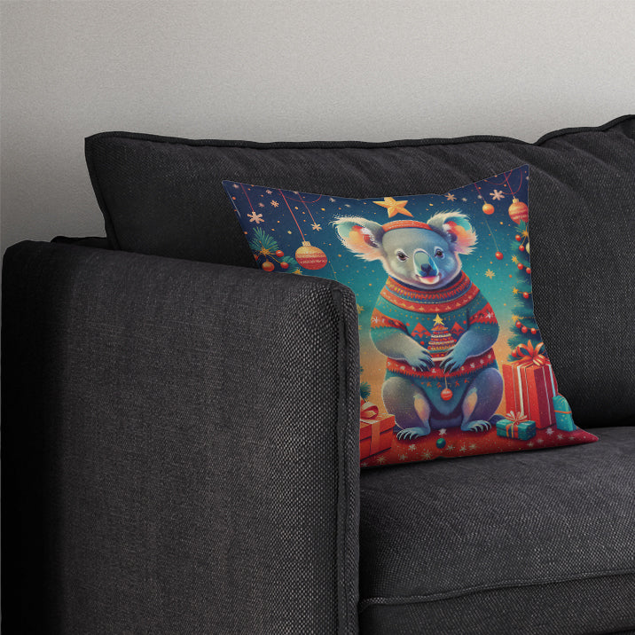 Koala Christmas Fabric Decorative Pillow