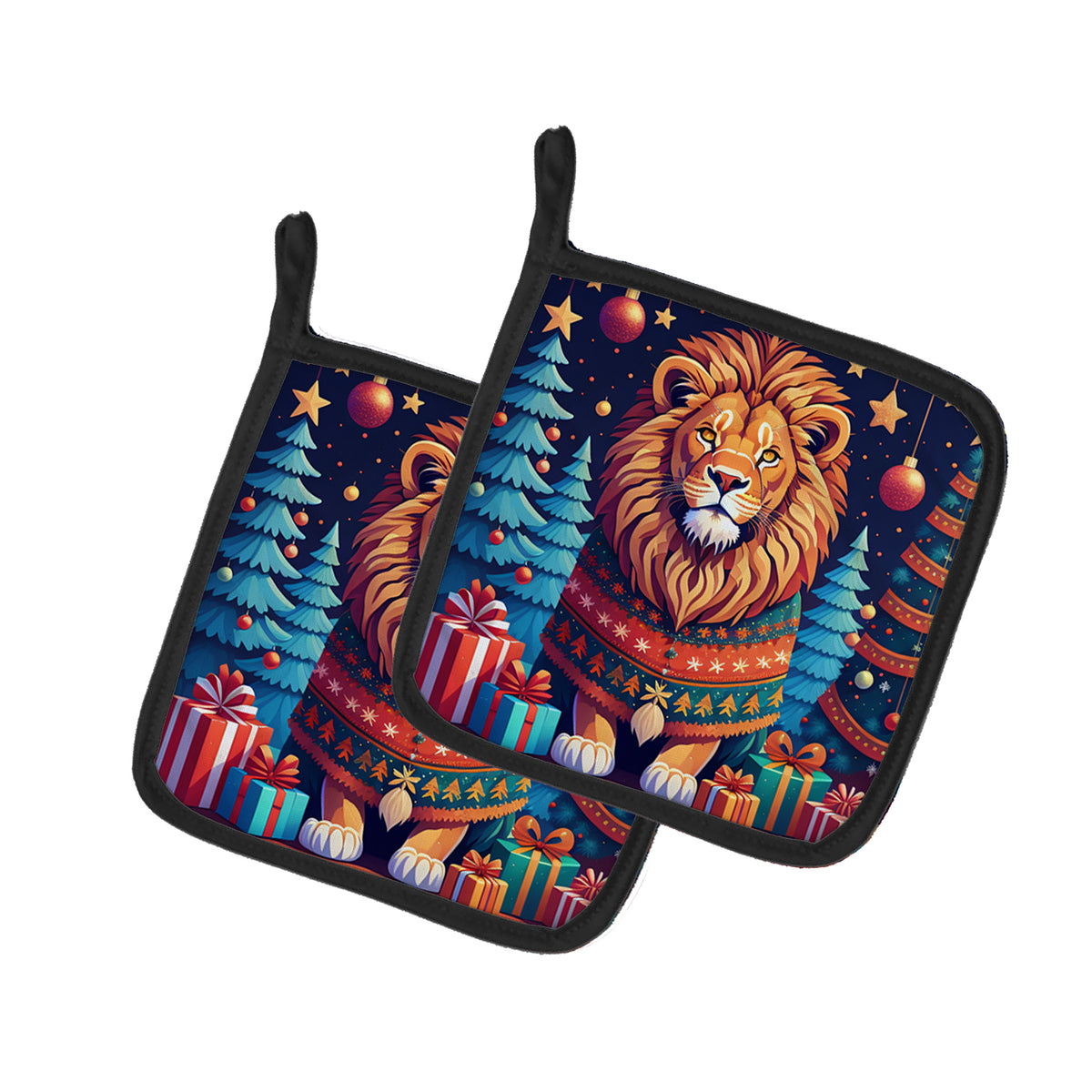 Buy this Lion Christmas Pair of Pot Holders