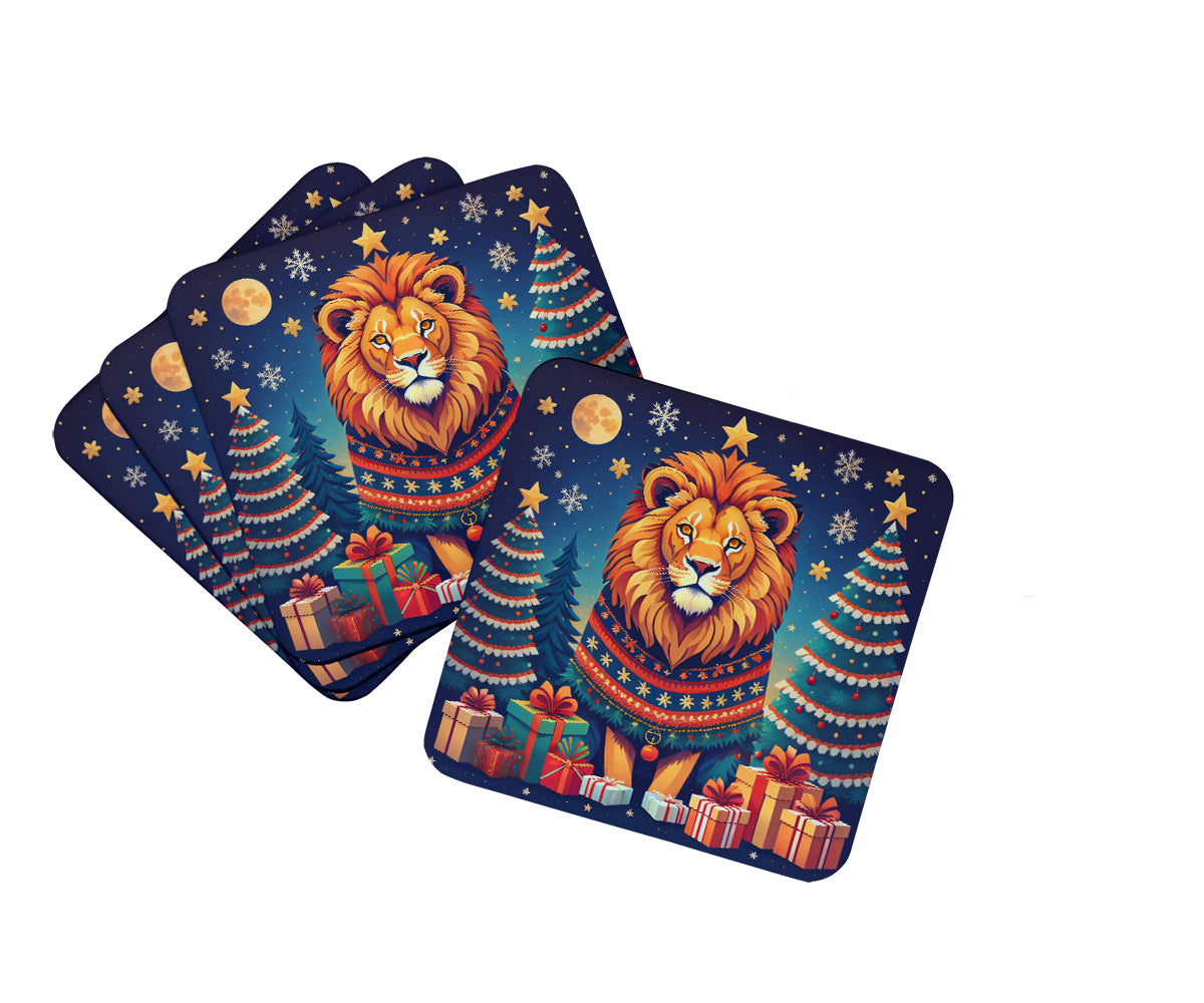 Buy this Lion Christmas Foam Coaster Set of 4