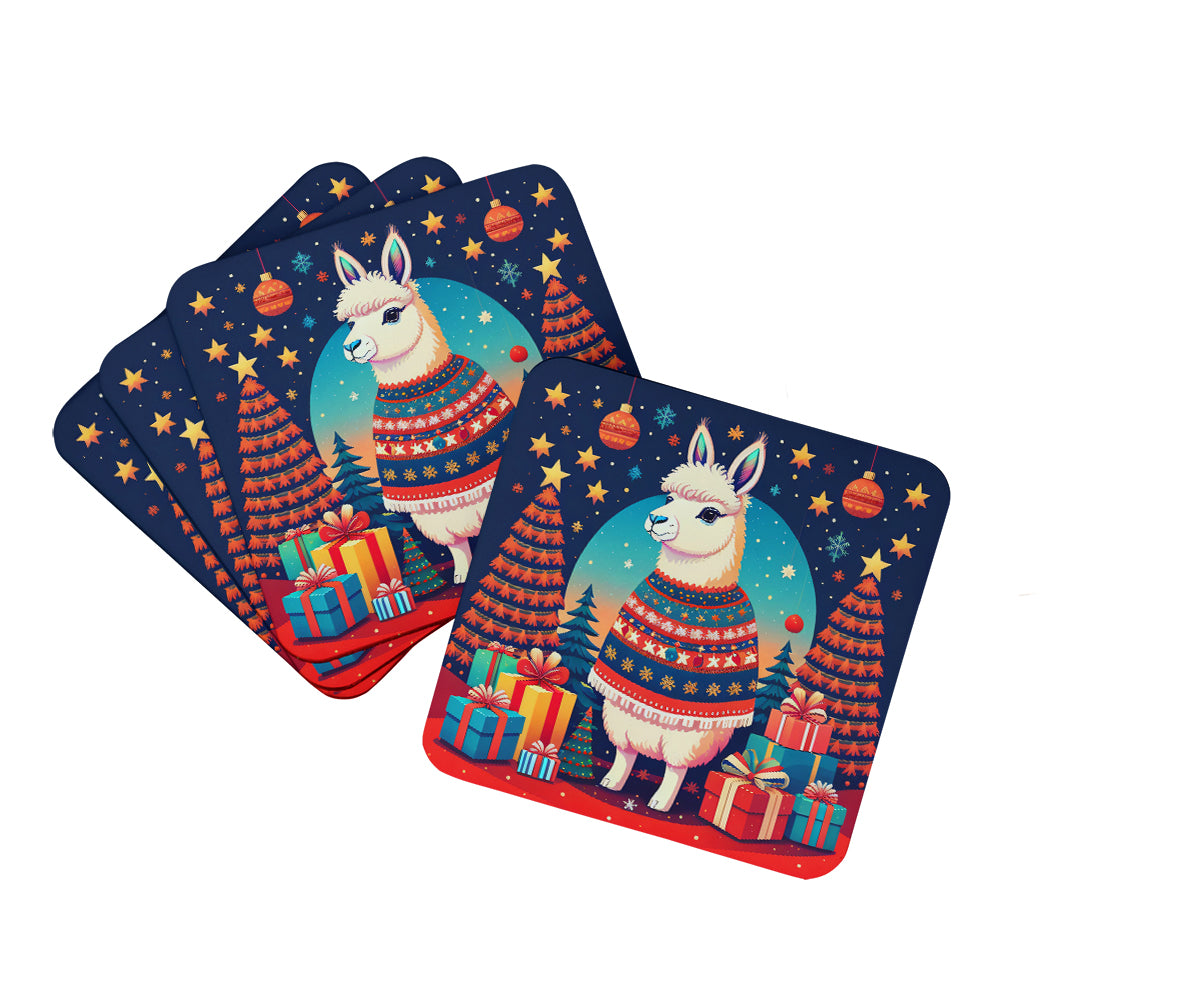 Buy this Llama Christmas Foam Coaster Set of 4