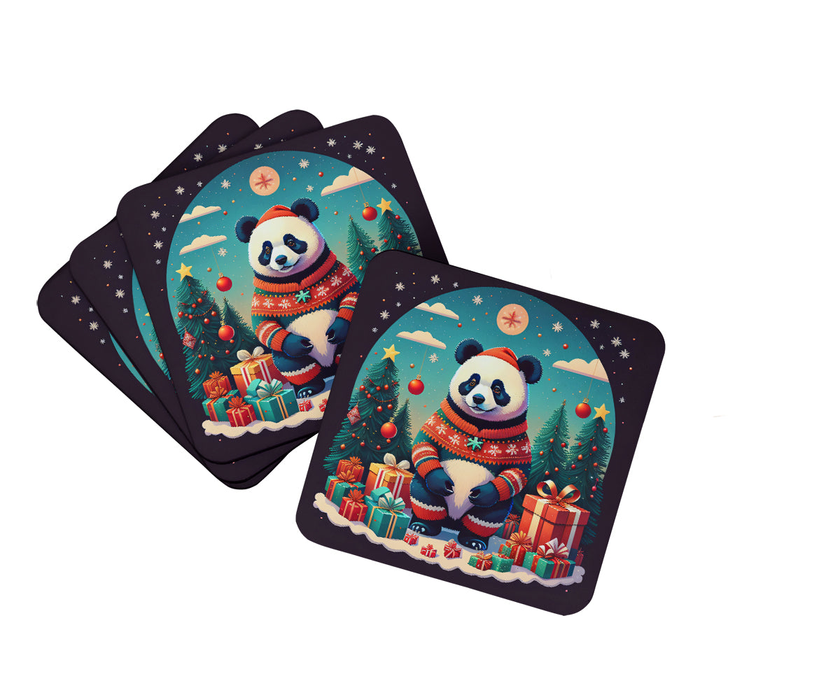 Buy this Panda Christmas Foam Coaster Set of 4