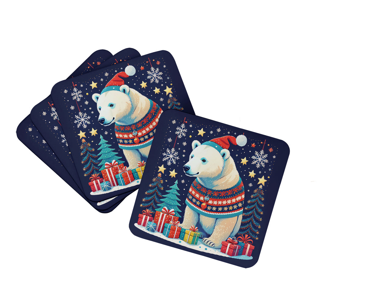 Buy this Polar Bear Christmas Foam Coaster Set of 4