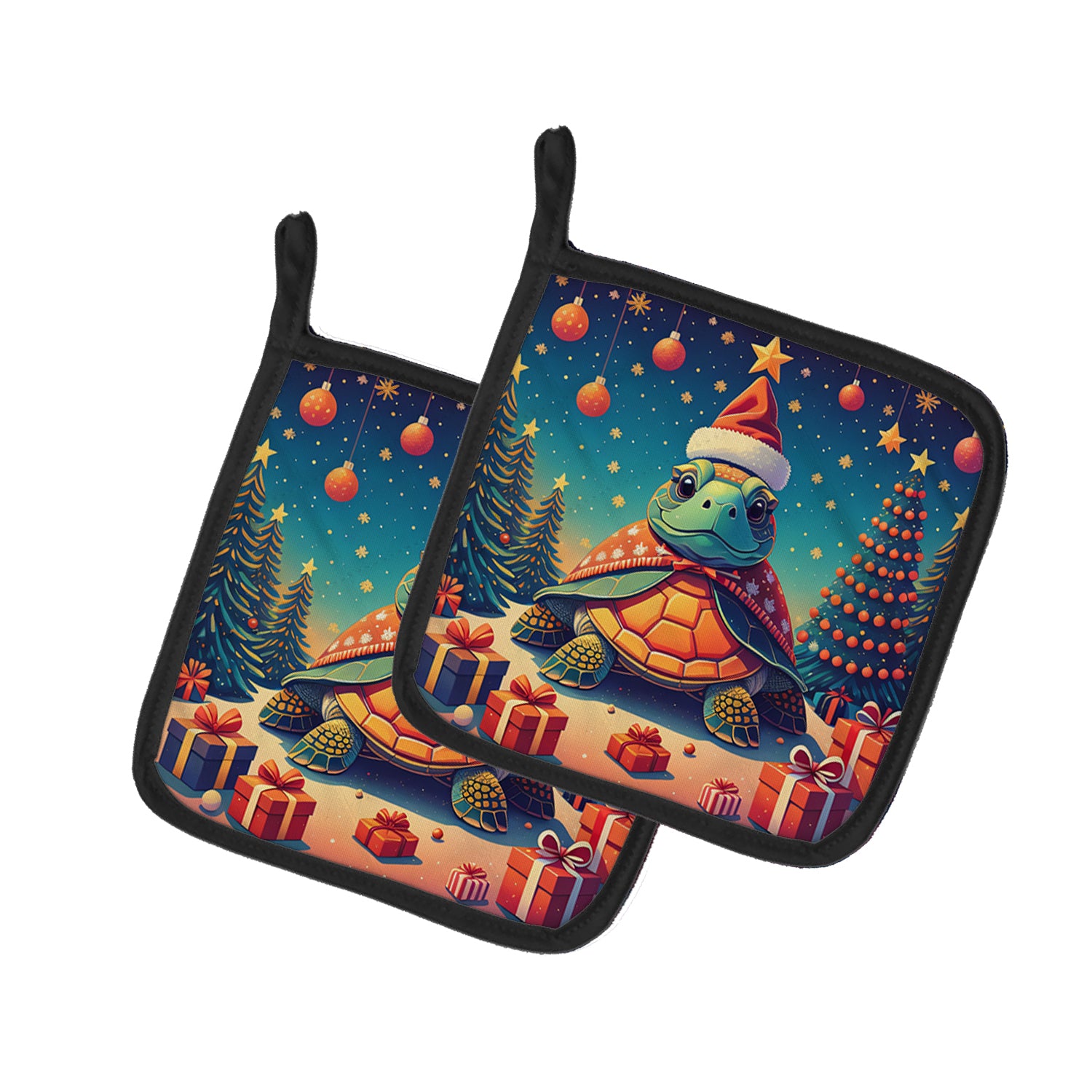 Buy this Turtle Christmas Pair of Pot Holders