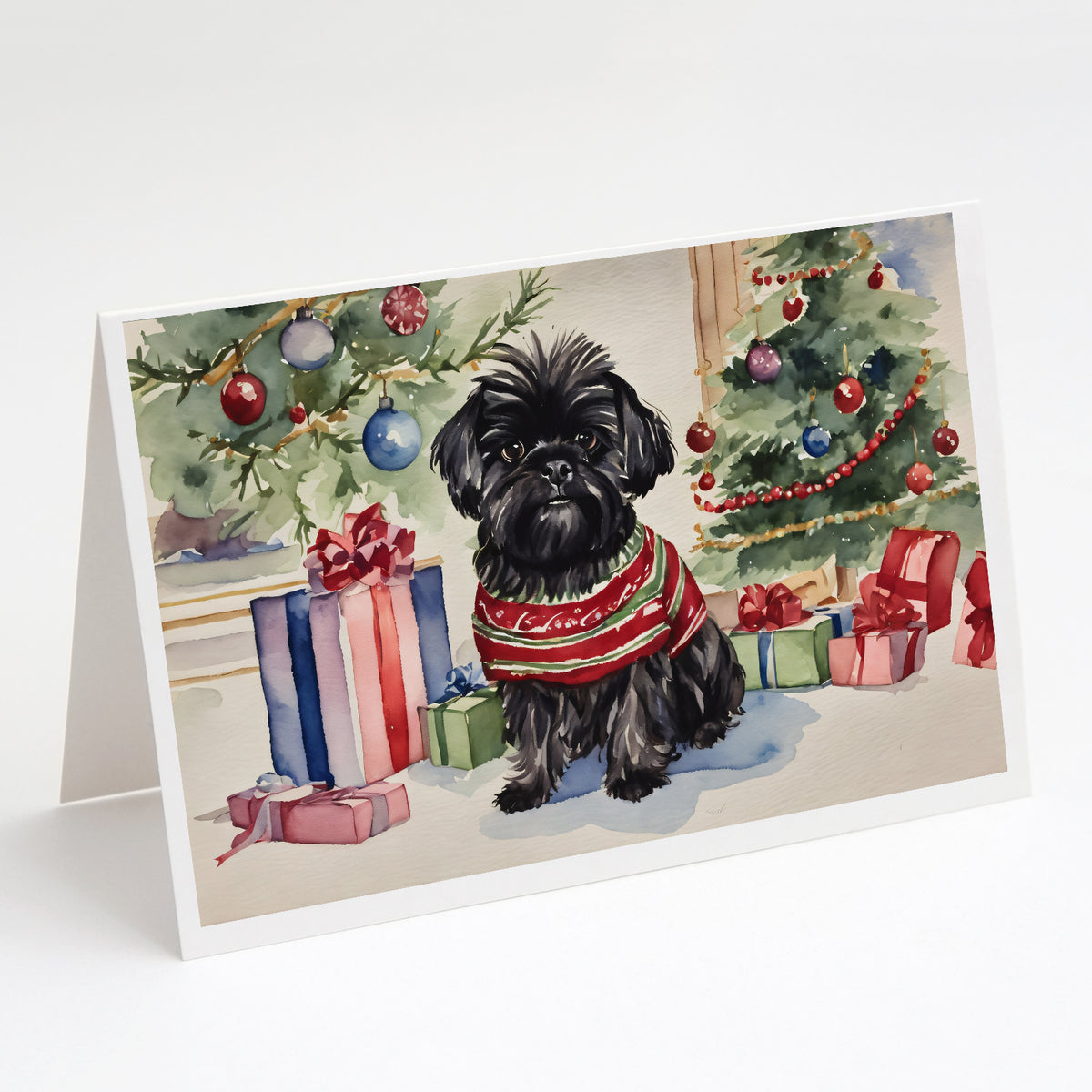 Buy this Affenpinscher Christmas Greeting Cards and Envelopes Pack of 8