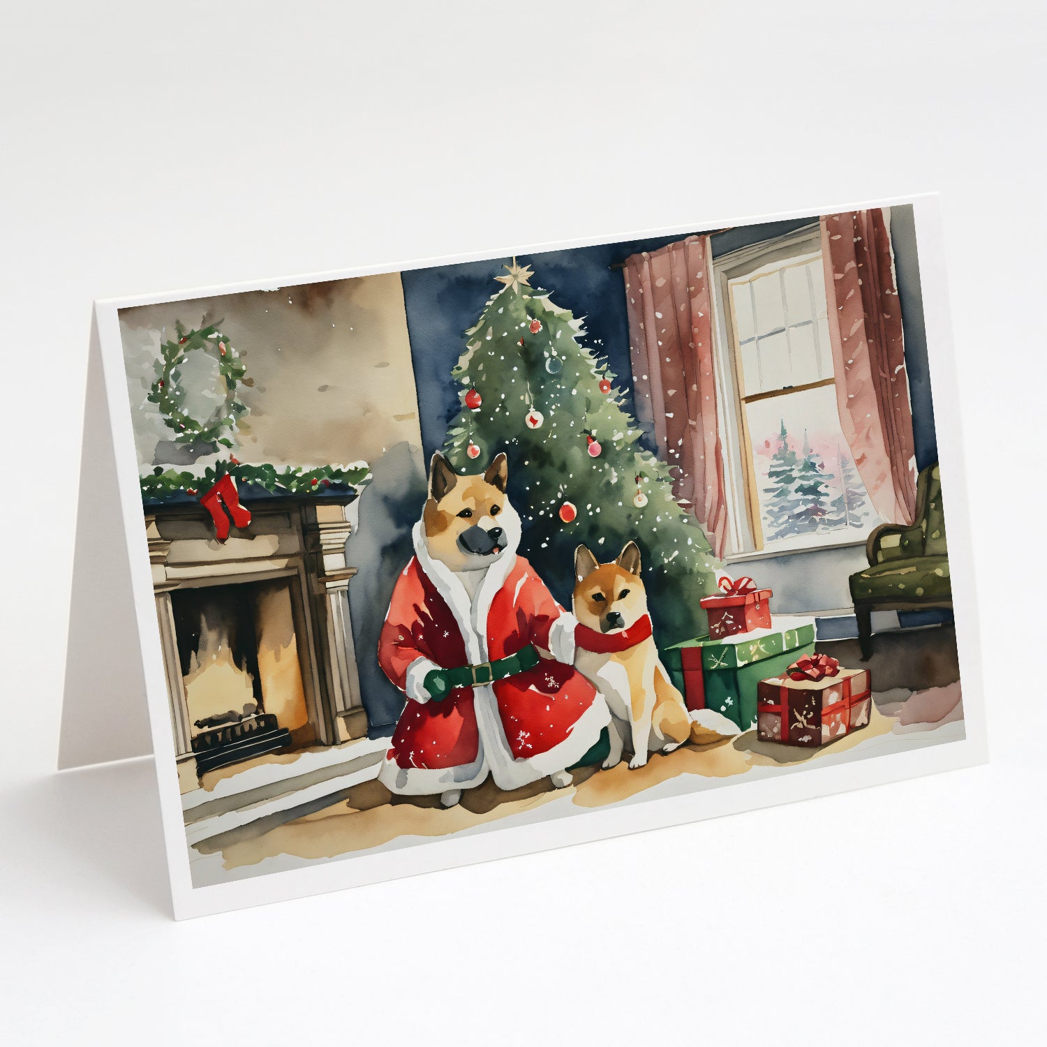 Buy this Akita Christmas Greeting Cards and Envelopes Pack of 8