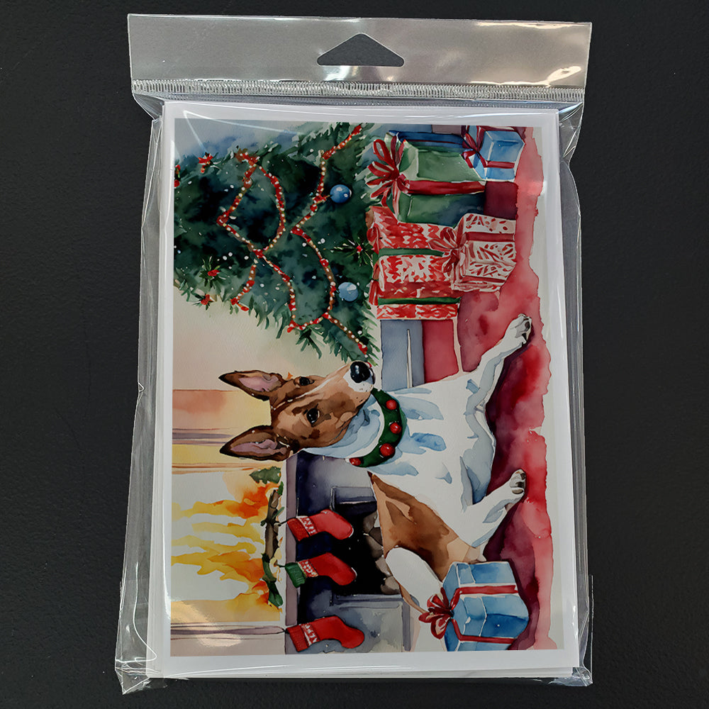 Basenji Christmas Greeting Cards and Envelopes Pack of 8