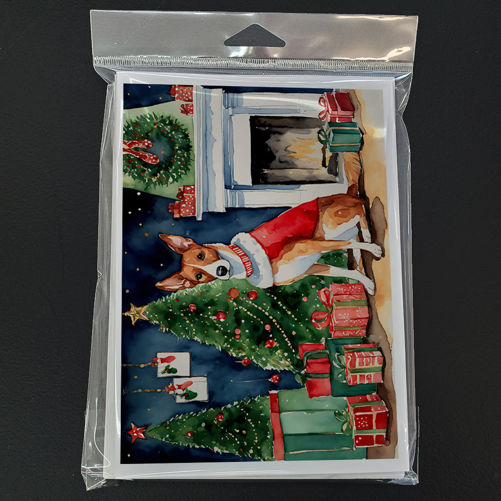 Basenji Christmas Greeting Cards and Envelopes Pack of 8