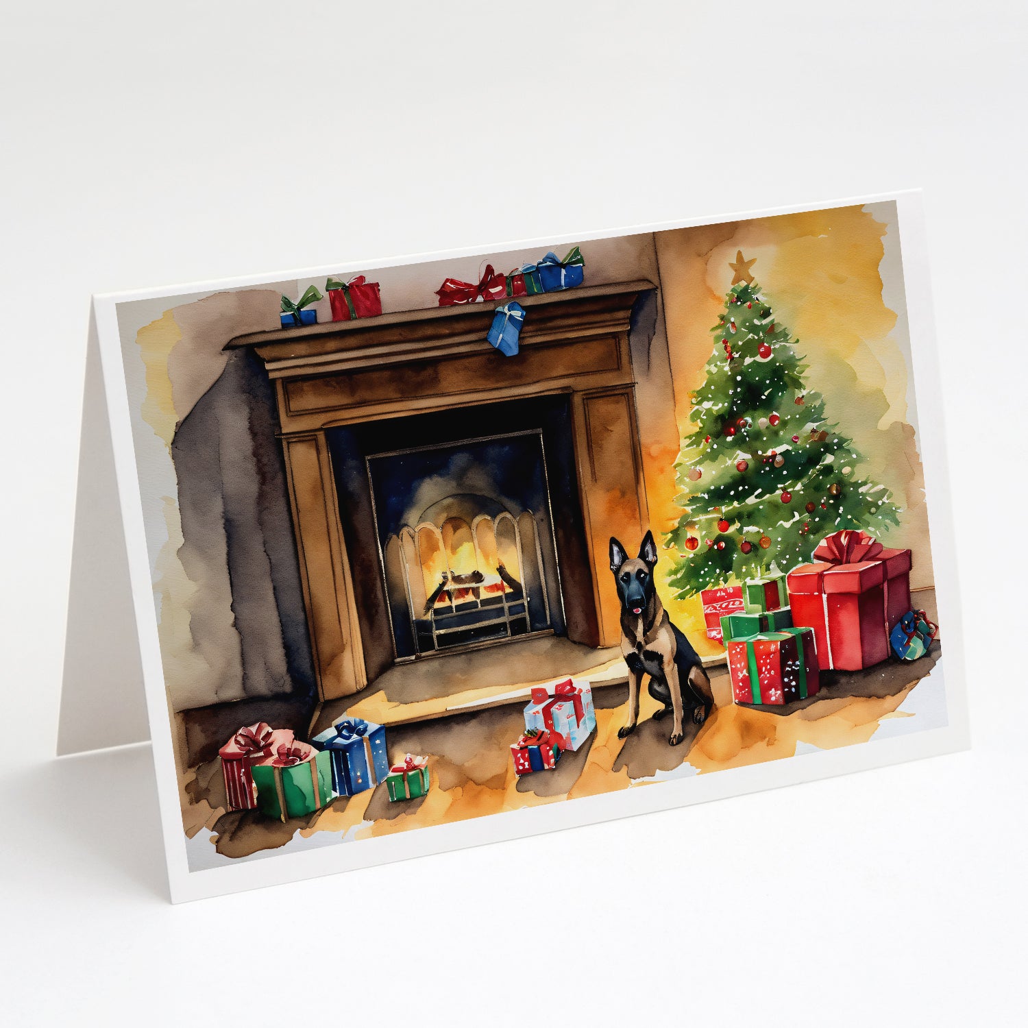 Buy this Belgian Malinois Christmas Greeting Cards and Envelopes Pack of 8