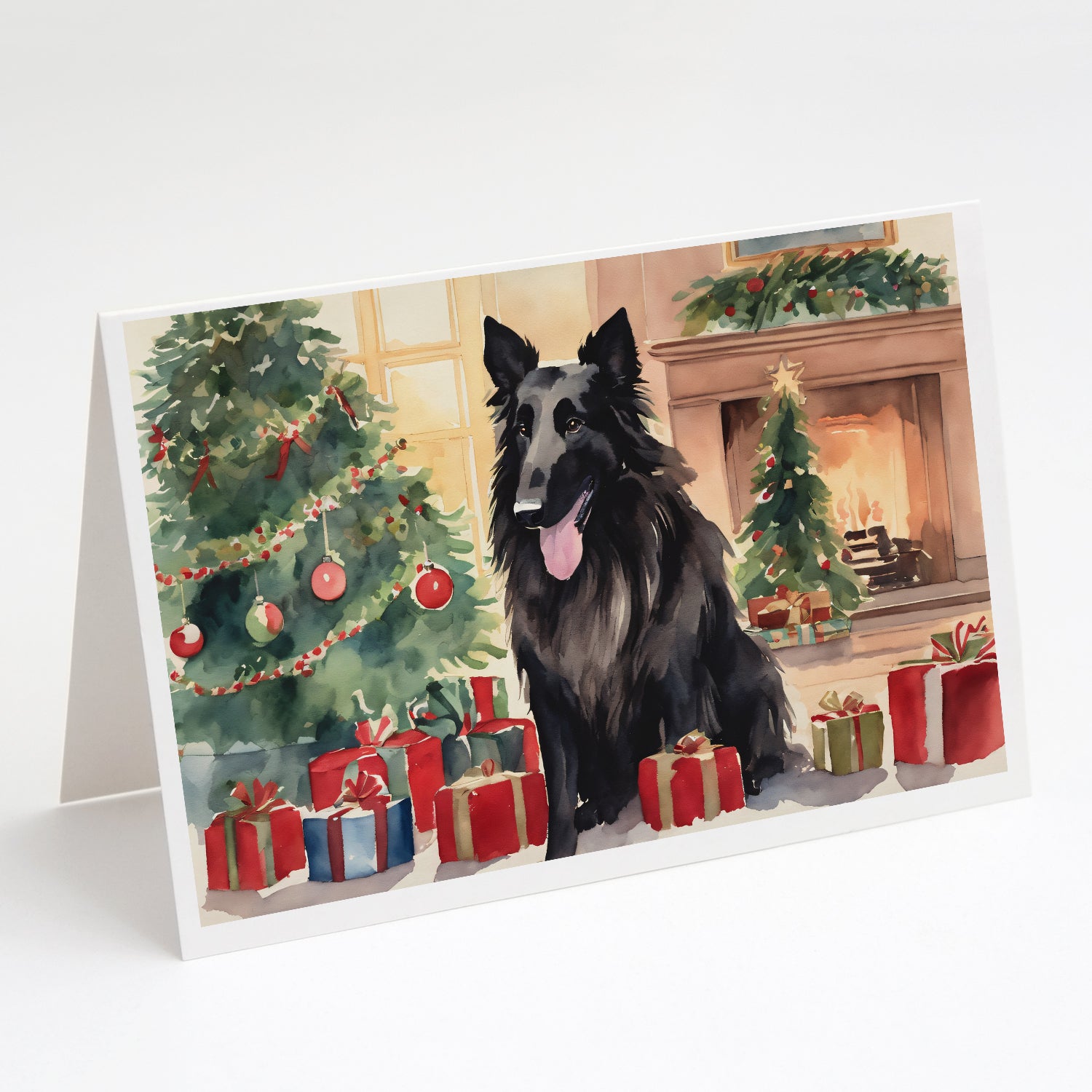 Buy this Belgian Sheepdog Christmas Greeting Cards and Envelopes Pack of 8
