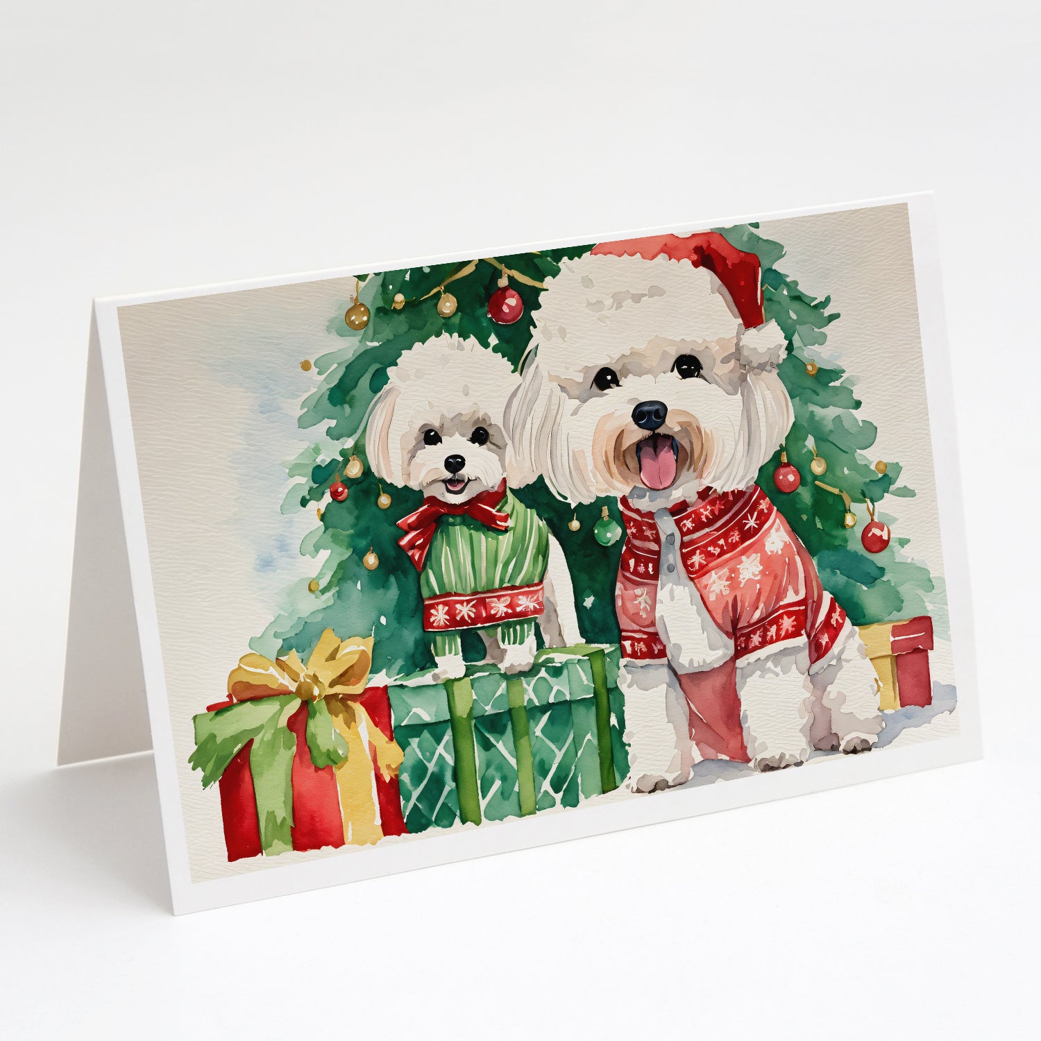 Buy this Bichon Frise Christmas Greeting Cards and Envelopes Pack of 8
