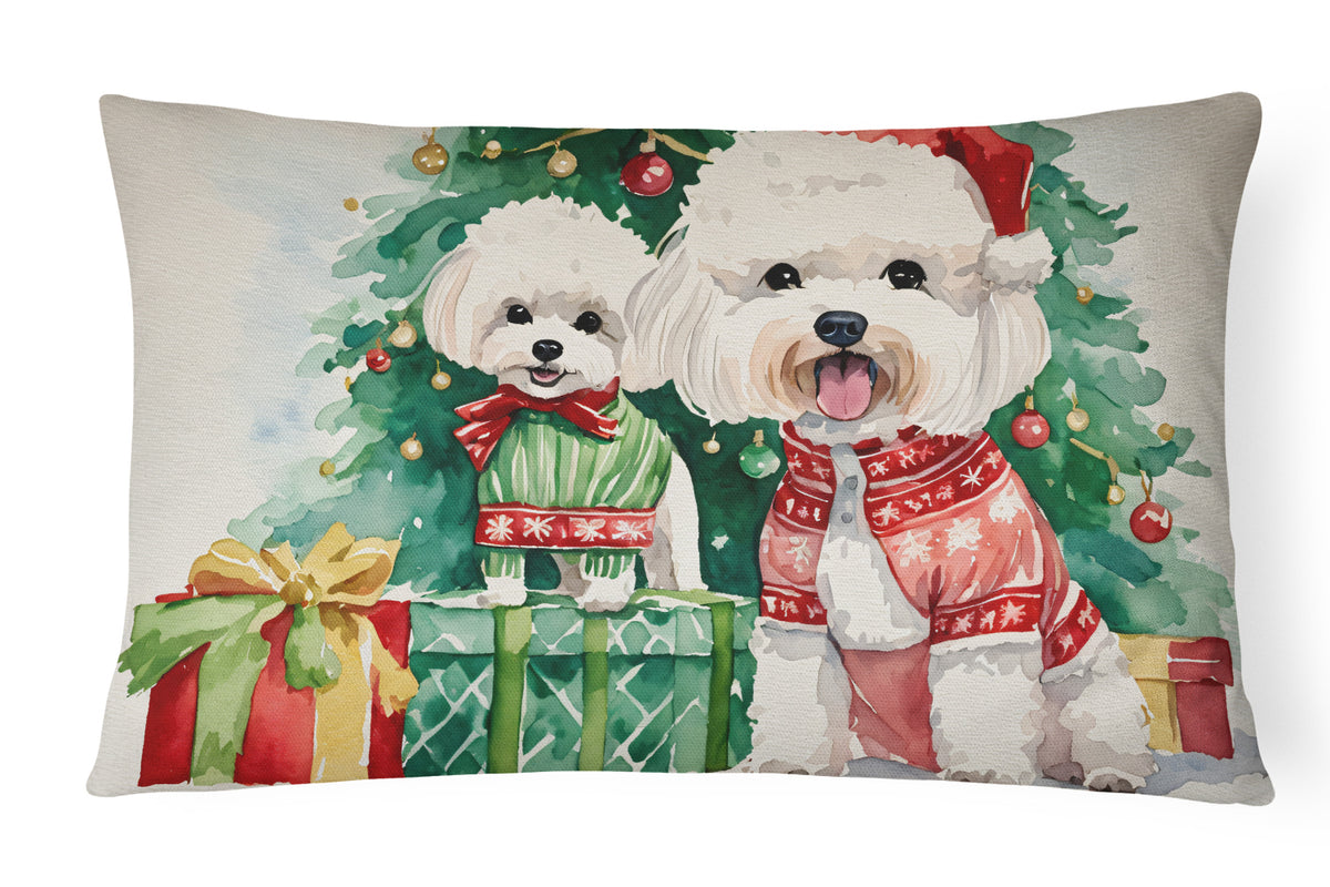 Buy this Bichon Frise Christmas Fabric Decorative Pillow