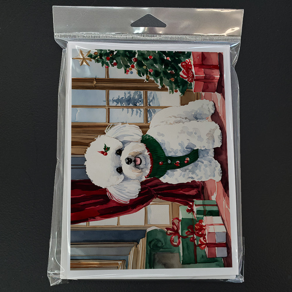 Bichon Frise Christmas Greeting Cards and Envelopes Pack of 8