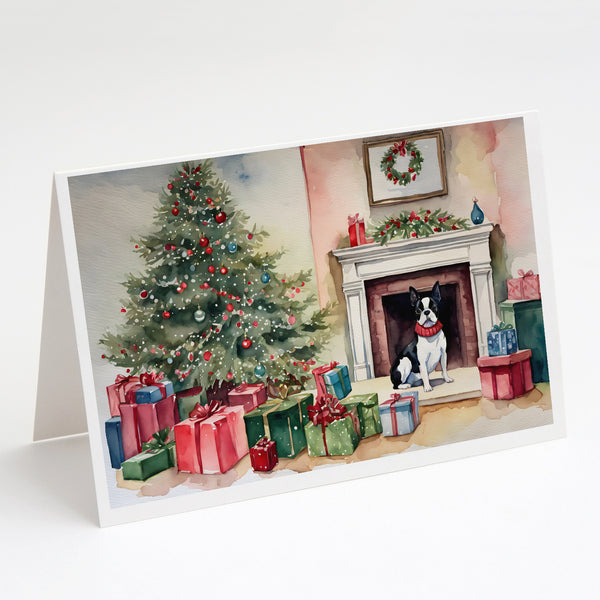 Buy this Boston Terrier Christmas Greeting Cards and Envelopes Pack of 8