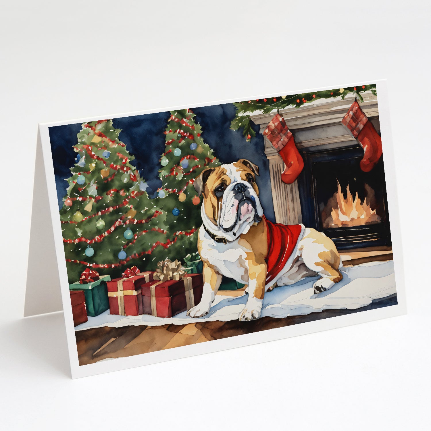 Buy this English Bulldog Christmas Greeting Cards and Envelopes Pack of 8