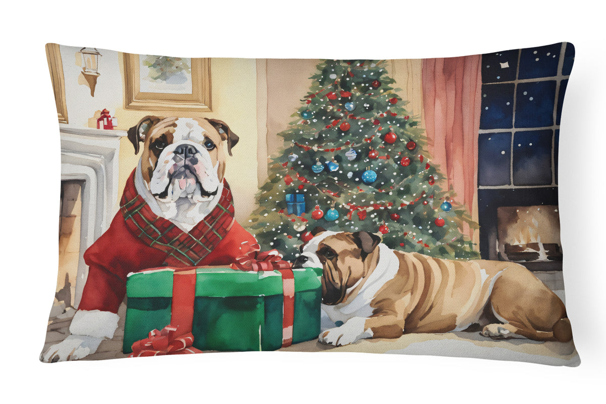 Buy this English Bulldog Christmas Fabric Decorative Pillow