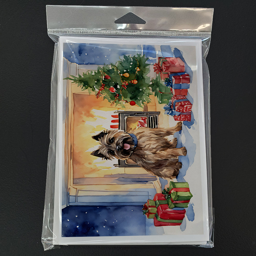 Cairn Terrier Christmas Greeting Cards and Envelopes Pack of 8