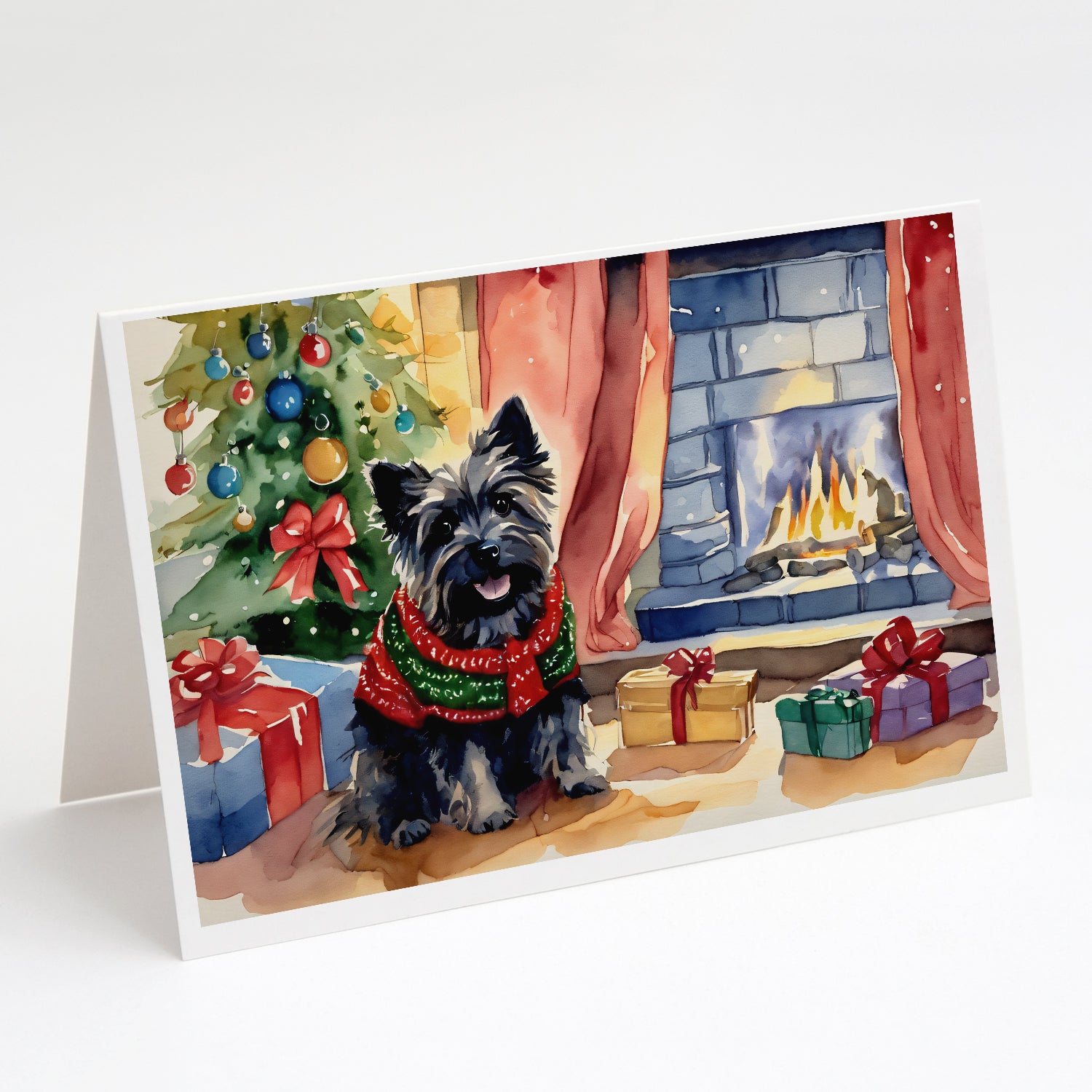 Buy this Cairn Terrier Christmas Greeting Cards and Envelopes Pack of 8