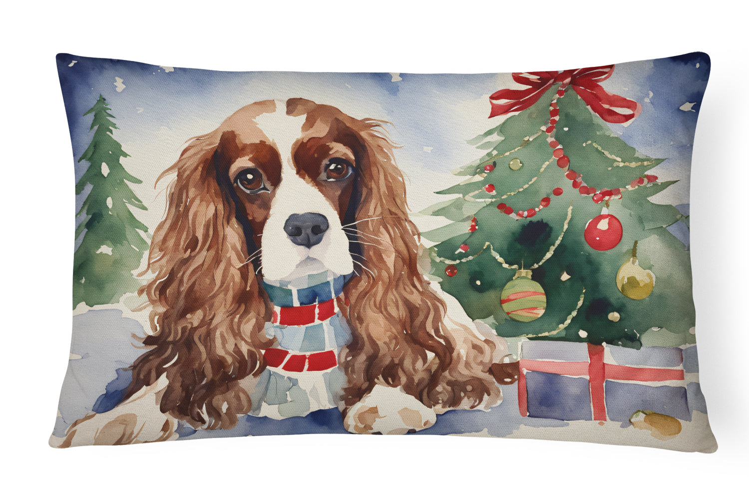 Buy this Cavalier Spaniel Christmas Fabric Decorative Pillow