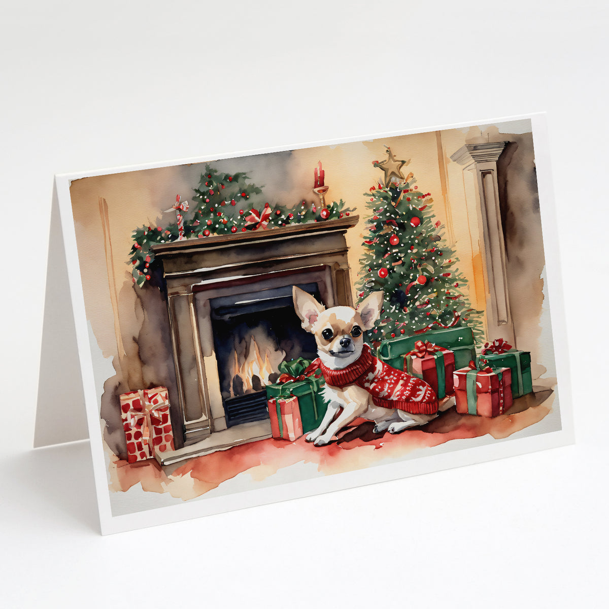 Buy this Chihuahua Christmas Greeting Cards and Envelopes Pack of 8