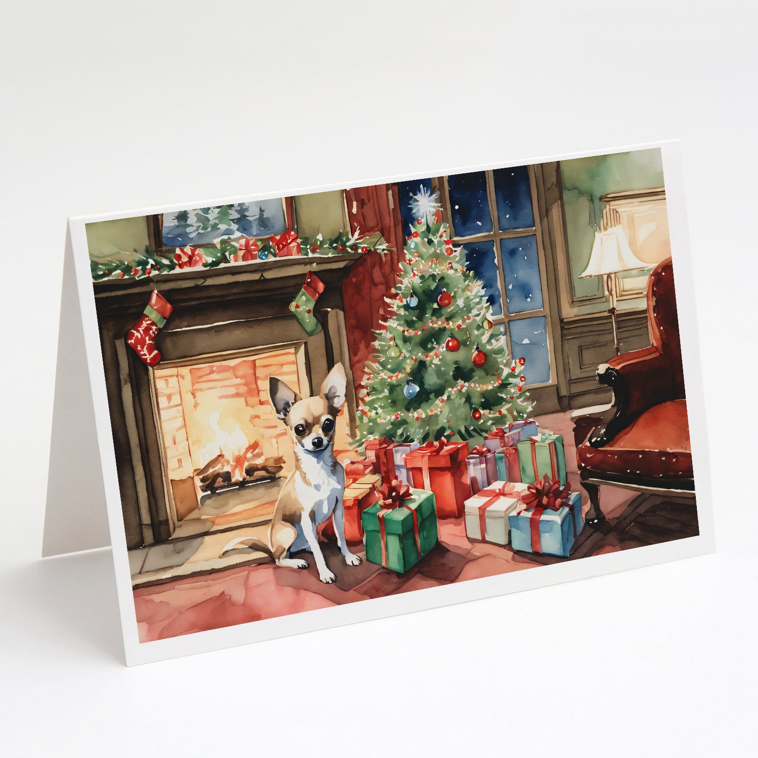 Buy this Chihuahua Christmas Greeting Cards and Envelopes Pack of 8
