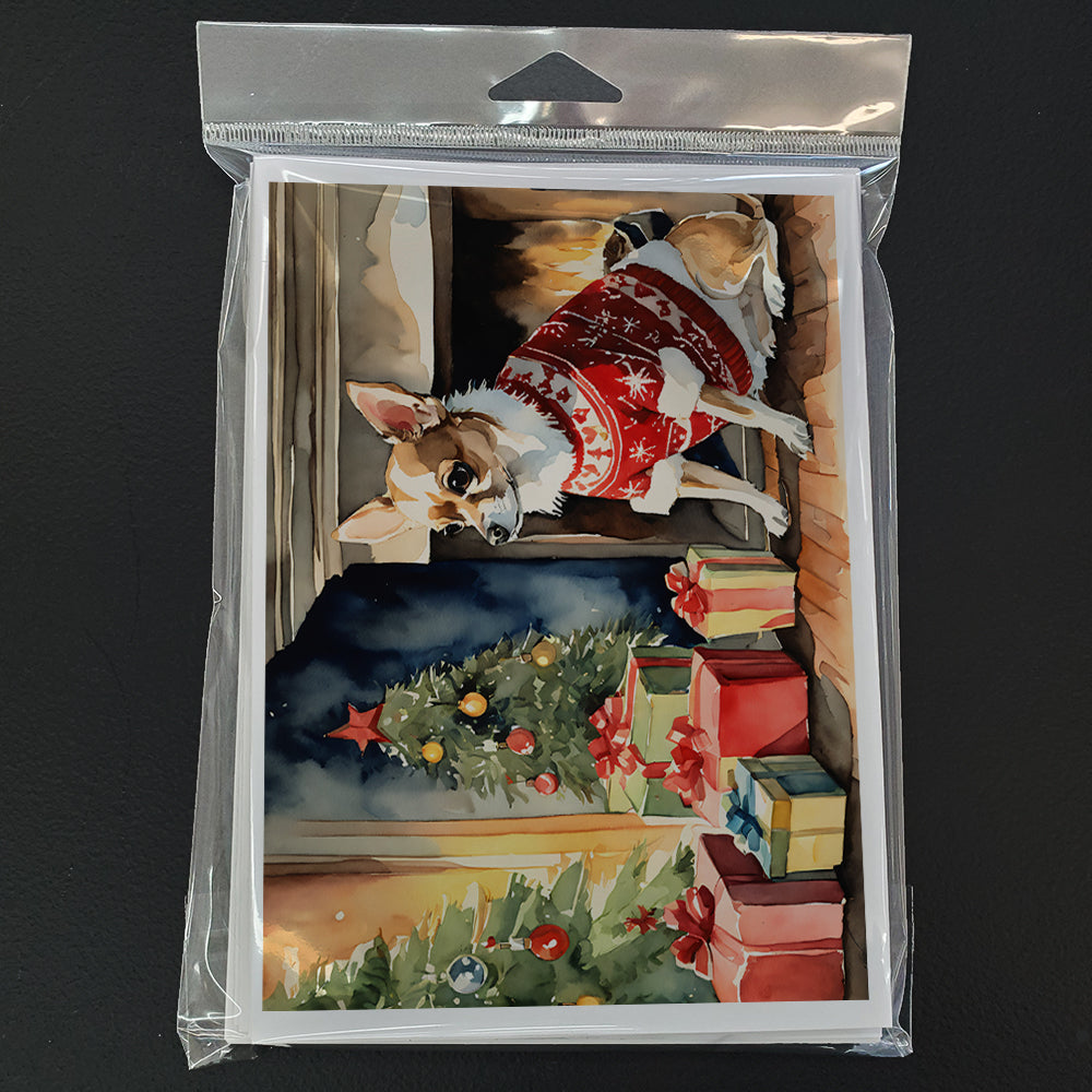 Chihuahua Christmas Greeting Cards and Envelopes Pack of 8