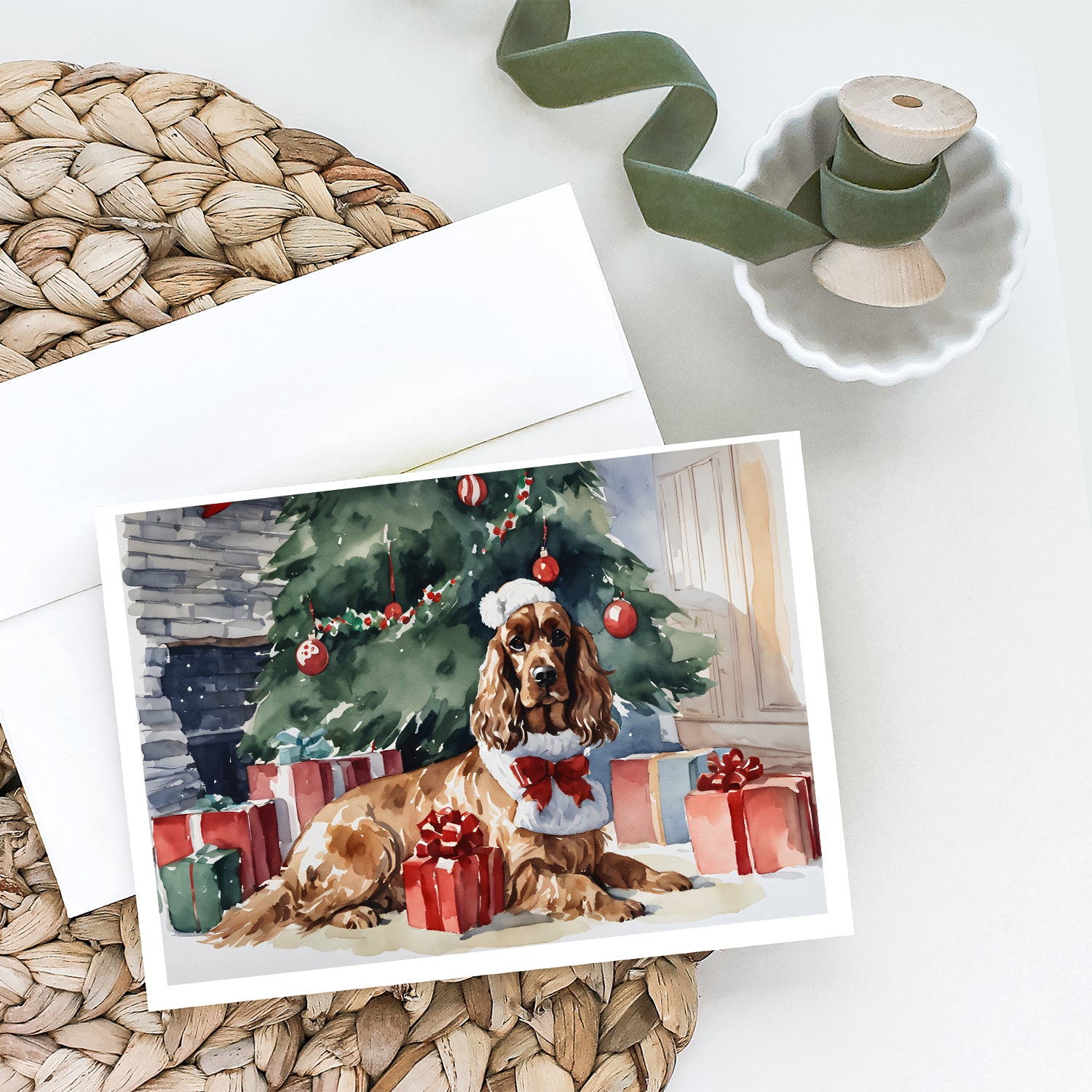 Cocker Spaniel Christmas Greeting Cards and Envelopes Pack of 8