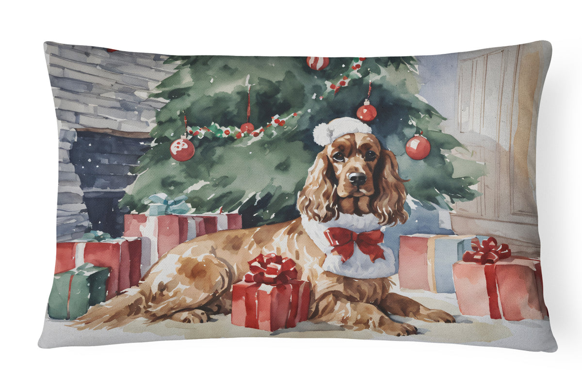 Buy this Cocker Spaniel Christmas Fabric Decorative Pillow