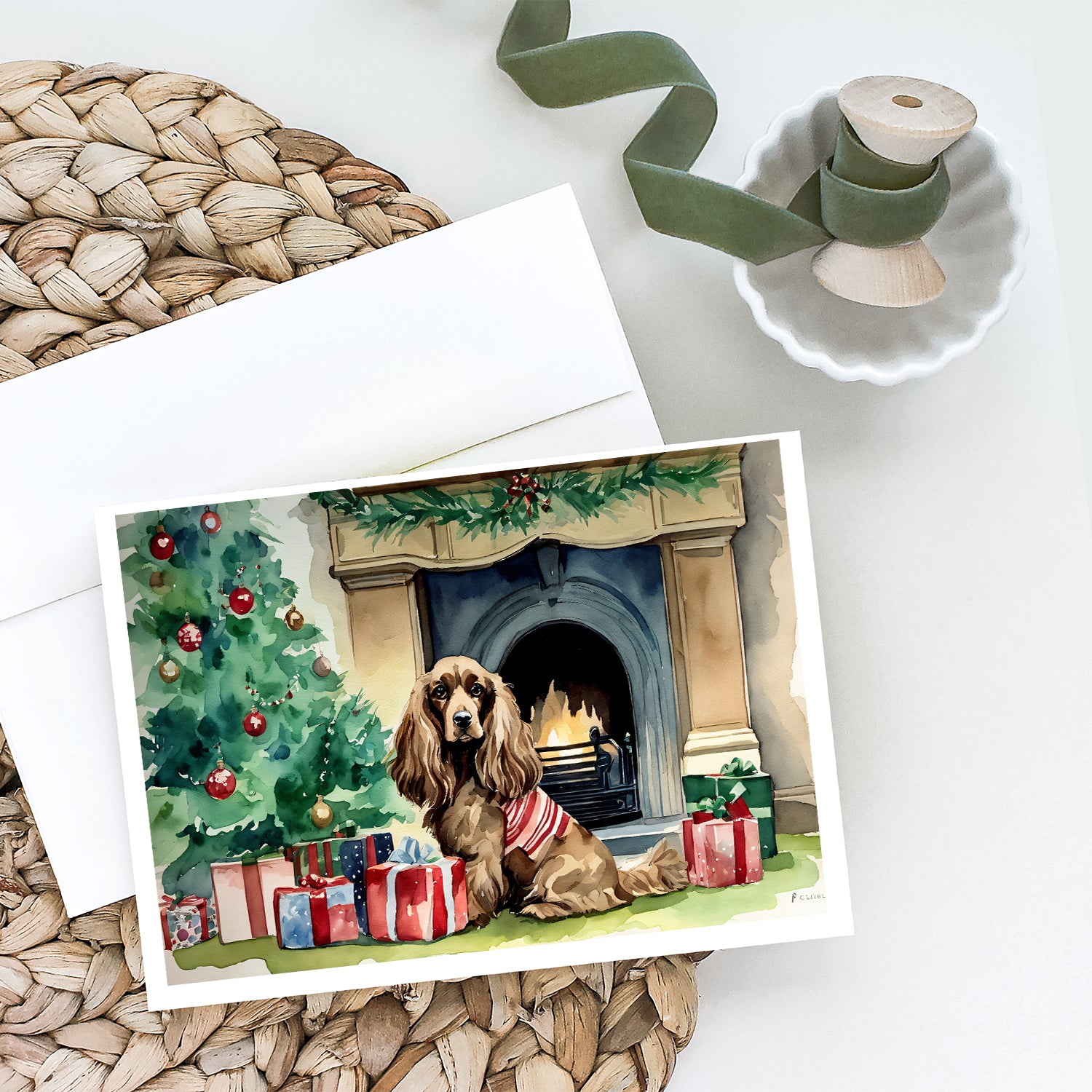 Cocker Spaniel Christmas Greeting Cards and Envelopes Pack of 8