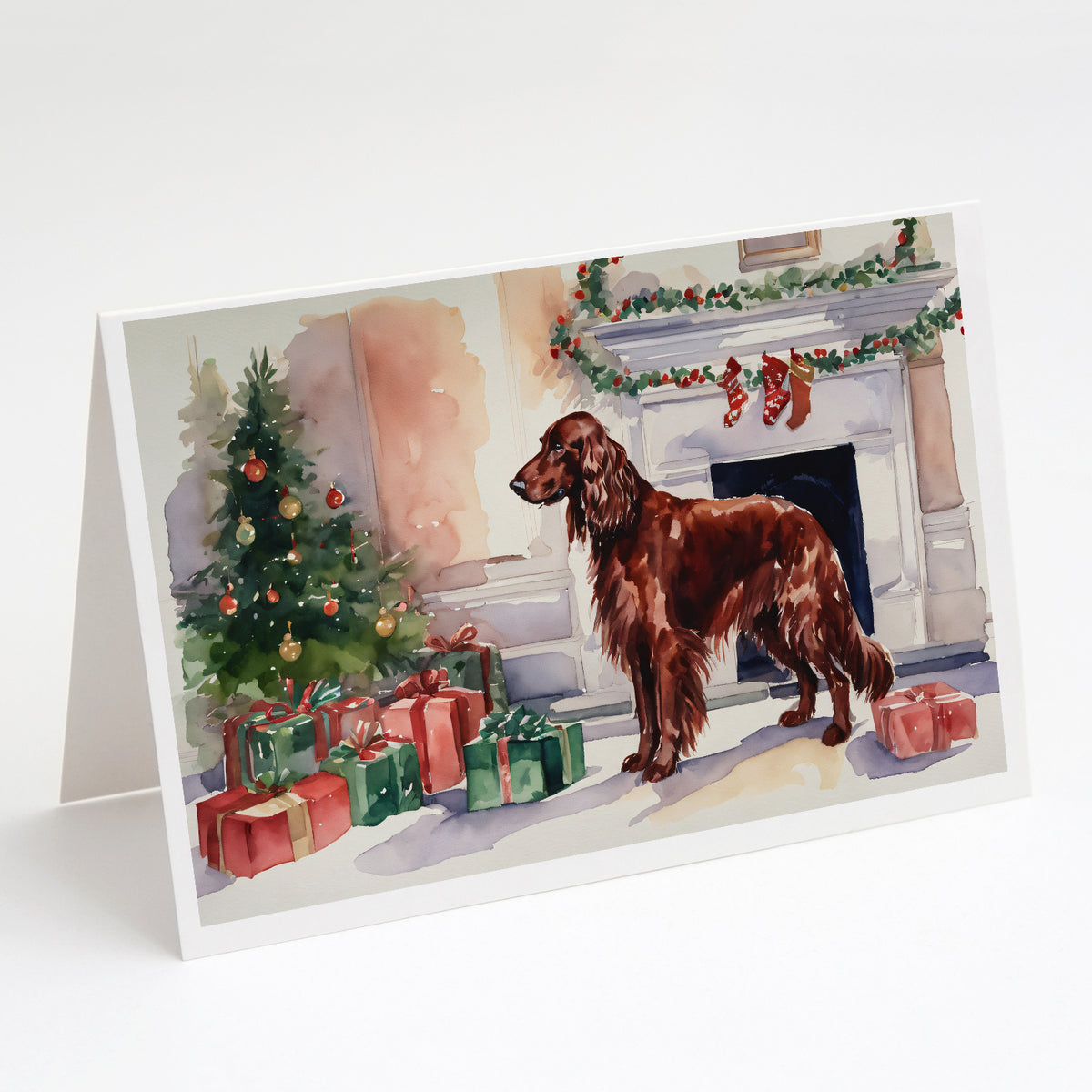 Buy this Irish Setter Christmas Greeting Cards and Envelopes Pack of 8