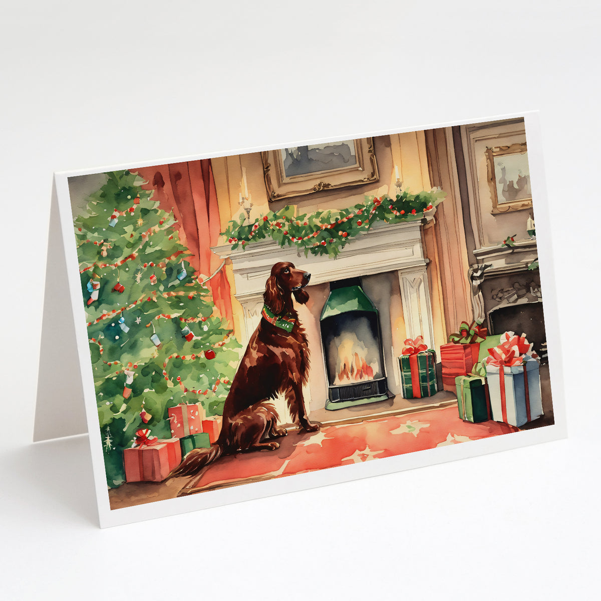 Buy this Irish Setter Christmas Greeting Cards and Envelopes Pack of 8