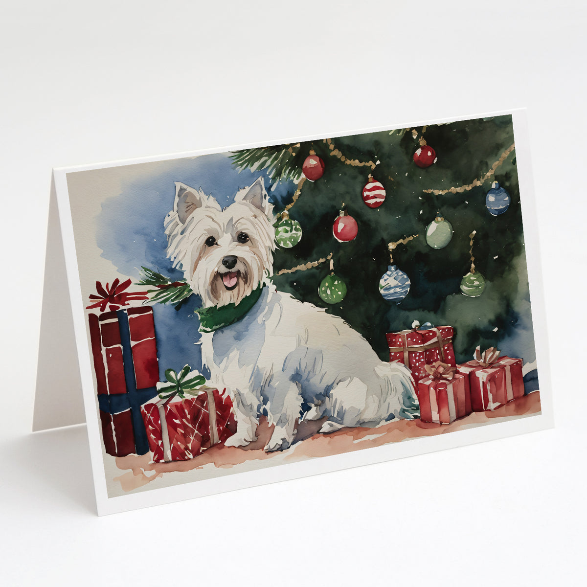 Buy this Westie Christmas Greeting Cards and Envelopes Pack of 8