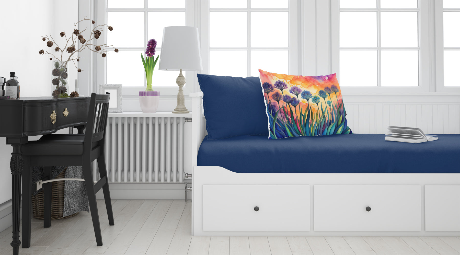 Agapanthus in Color Fabric Standard Pillowcase
