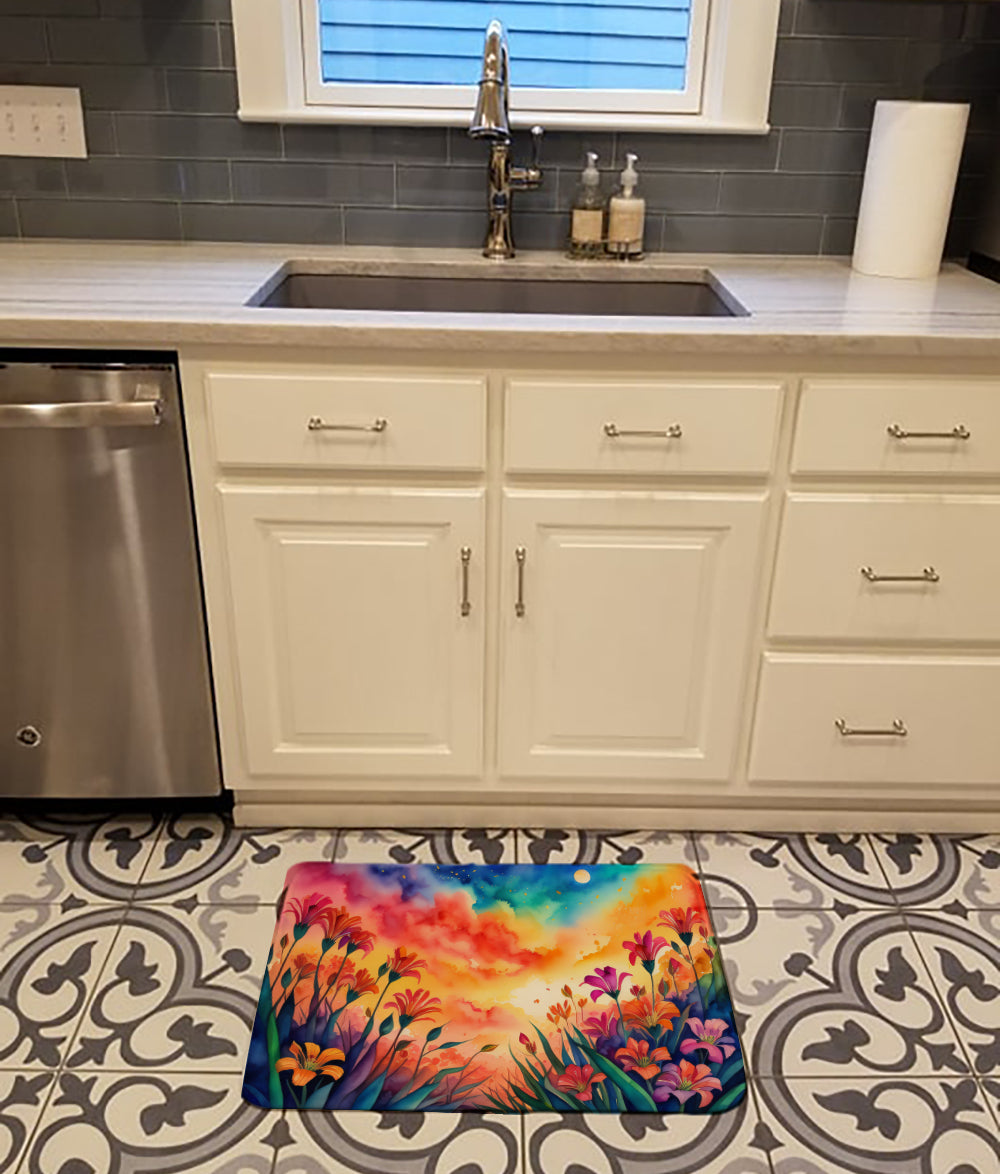 Alstroemerias in Color Memory Foam Kitchen Mat