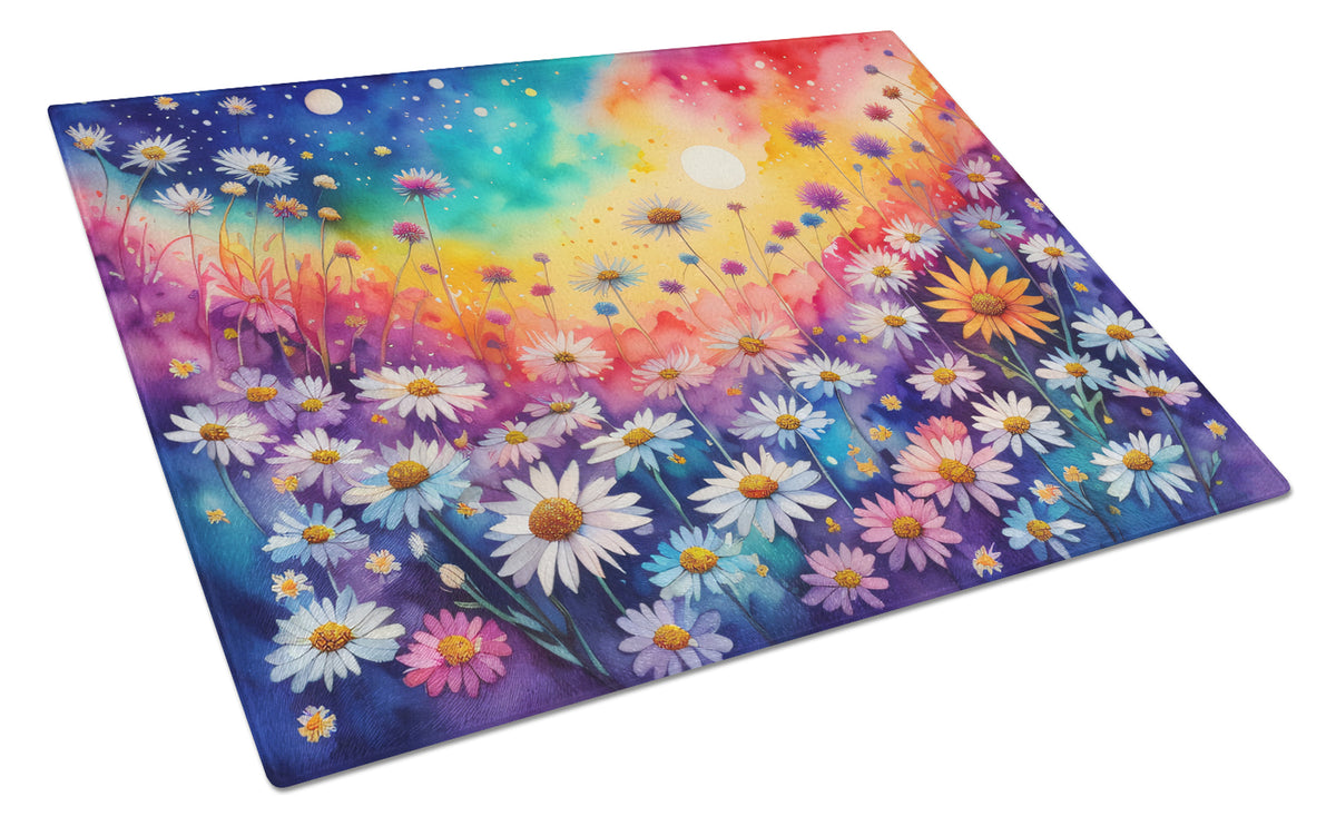 Buy this Asters in Color Glass Cutting Board Large