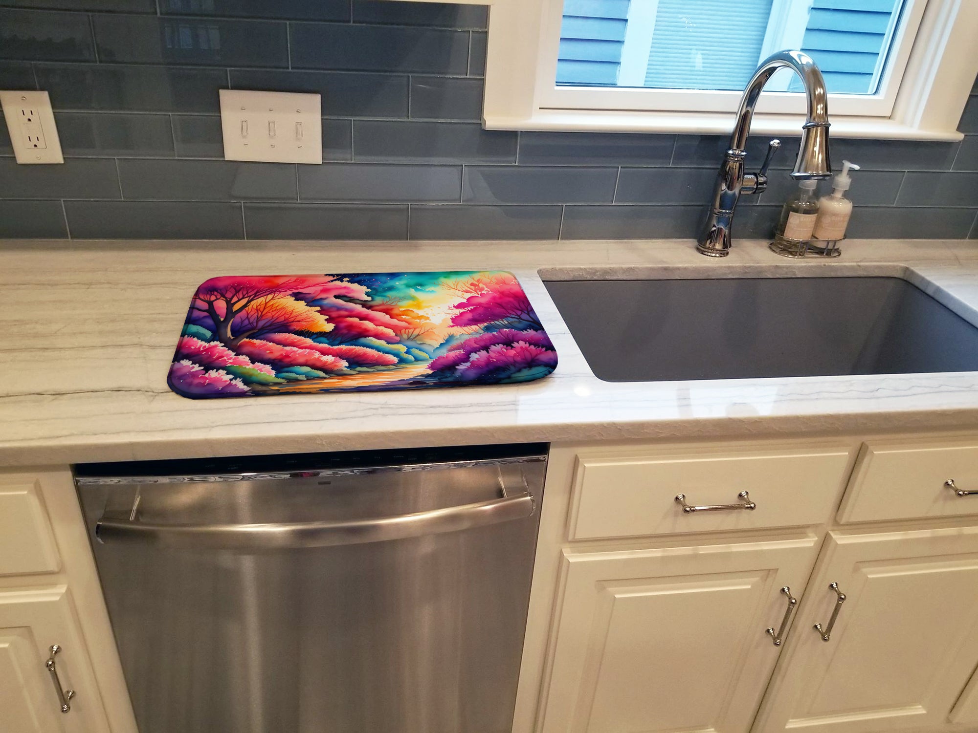 Azaleas in Color Dish Drying Mat