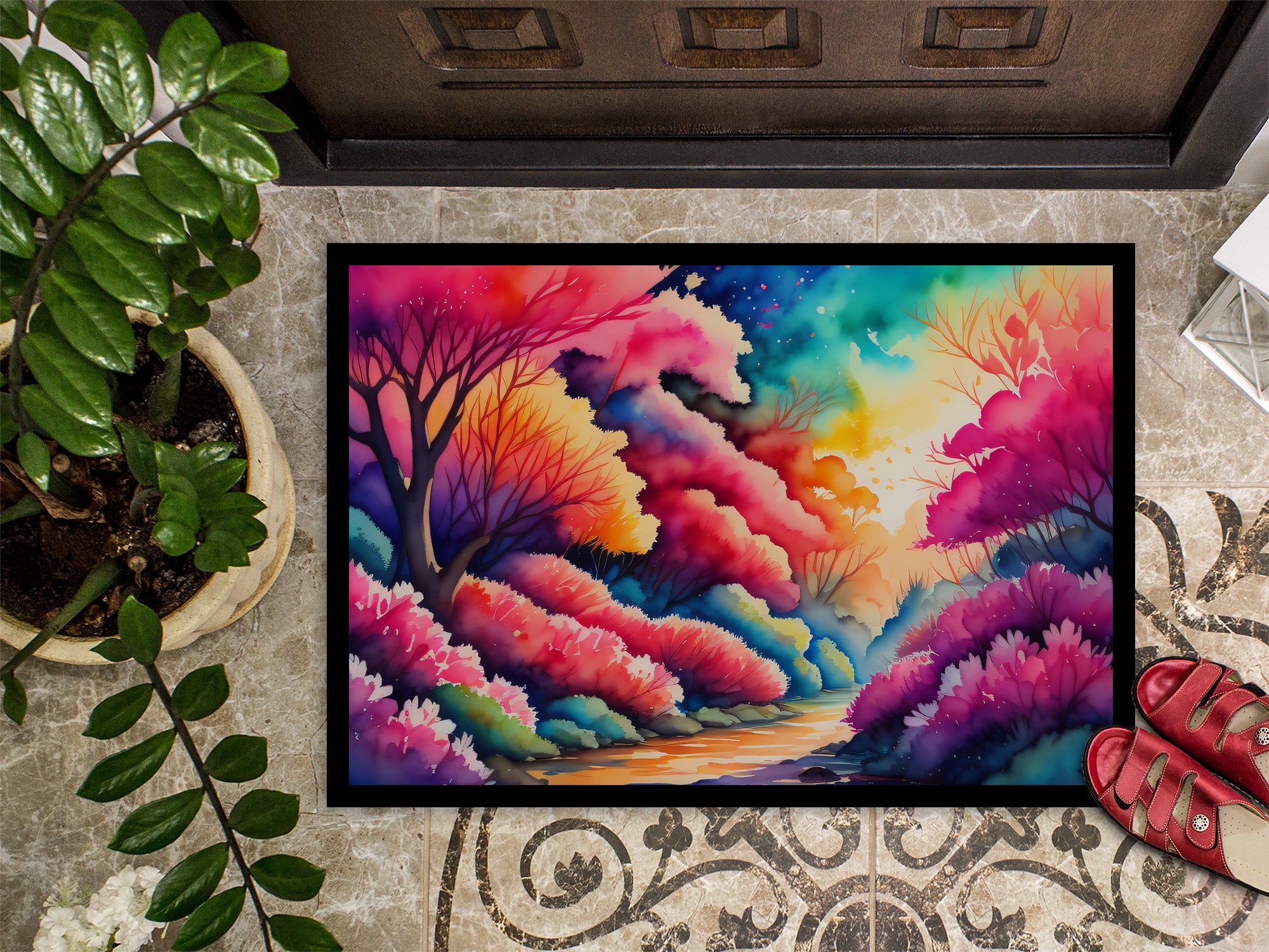 Azaleas in Color Indoor or Outdoor Mat 24x36